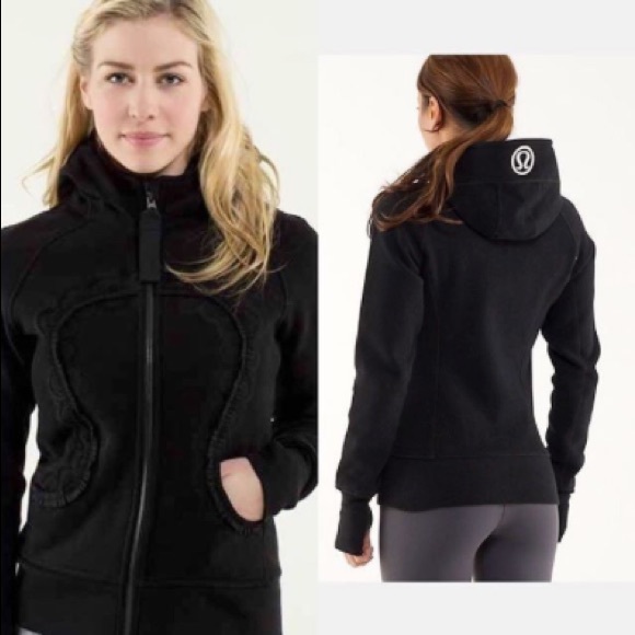 lululemon athletica Jackets & Blazers - Lululemon Scuba Hoodie BLACK RUFFLE 2013 HIVER 10